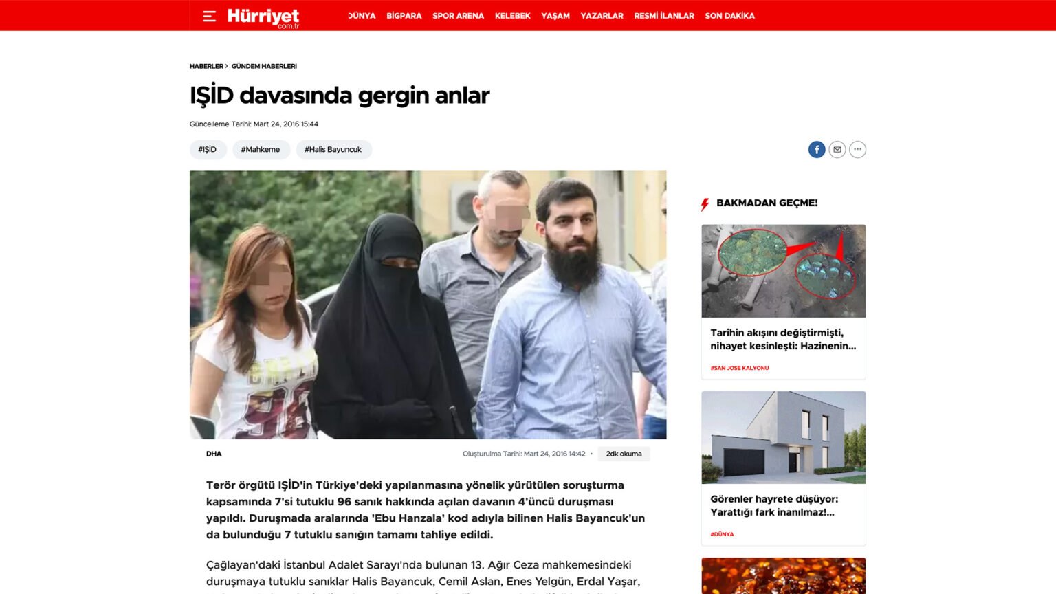 IŞİD davasında gergin anlar