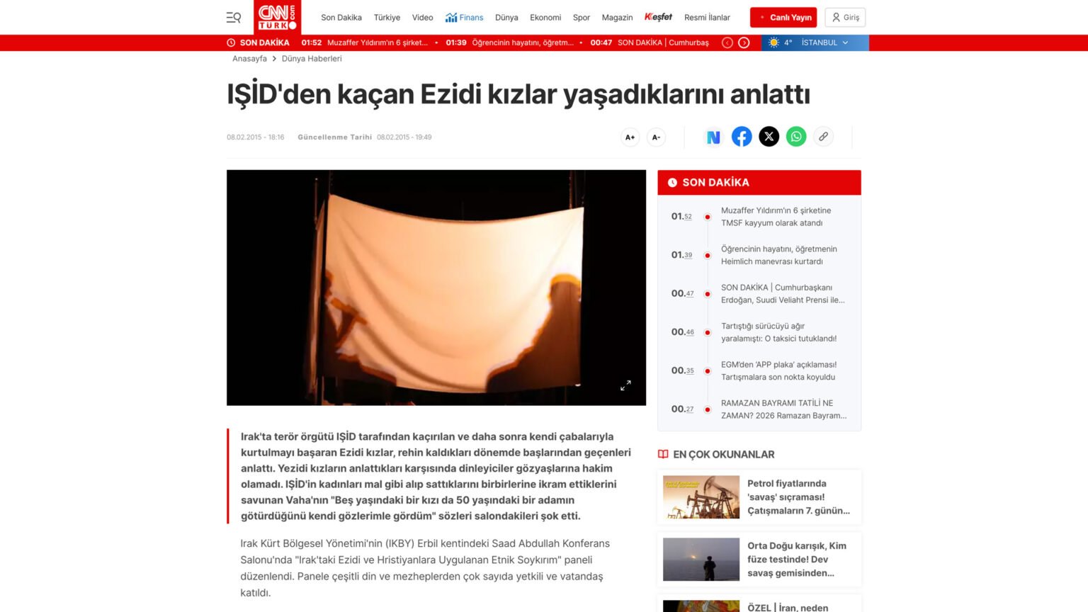 IŞİD’den kaçan Ezidi kızlar yaşadıklarını anlattı