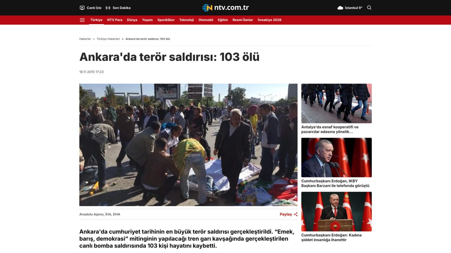 Ankara’da terör saldırısı: 103 ölü