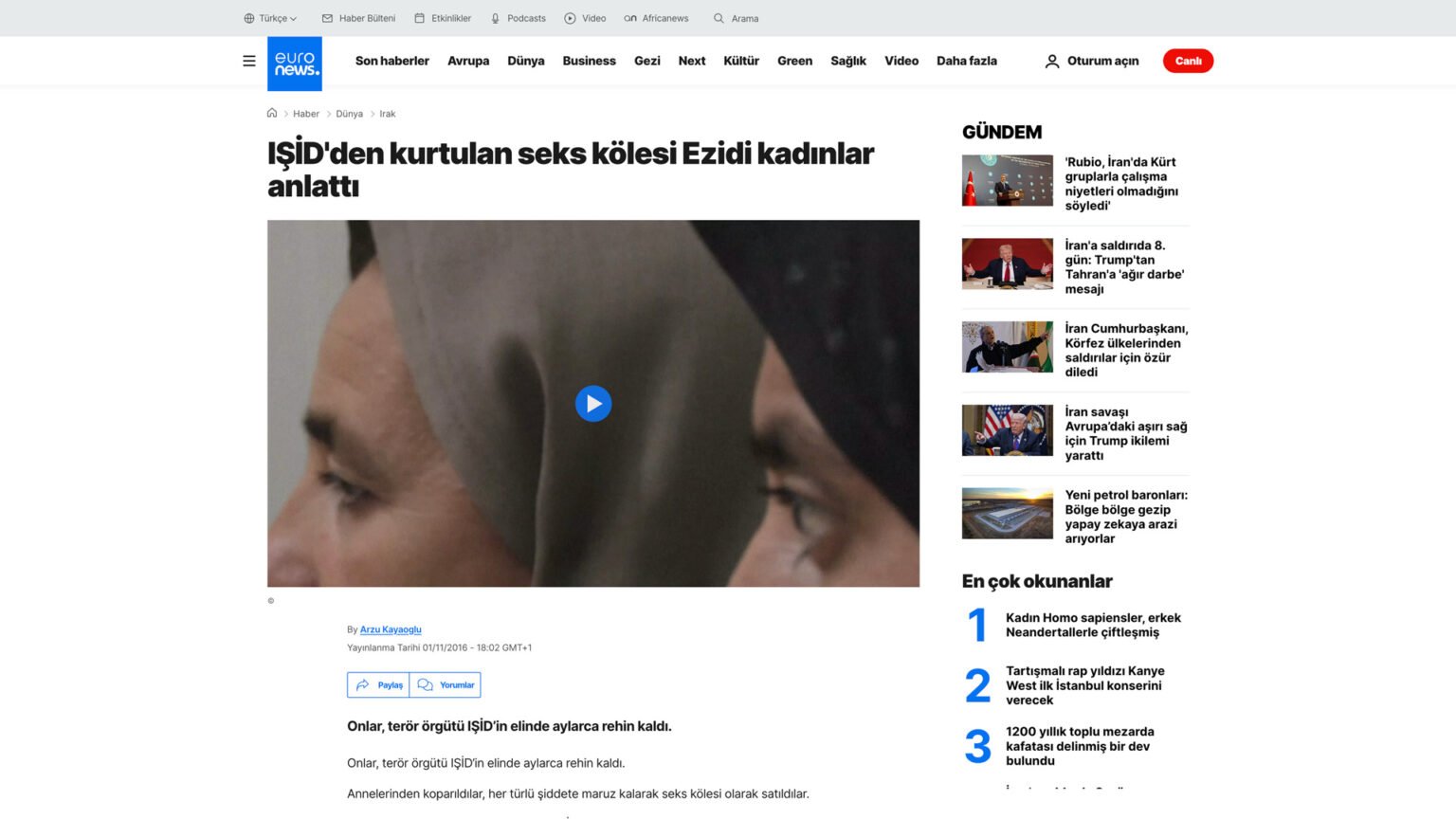 IŞİD’den kurtulan seks kölesi Ezidi kadınlar anlattı