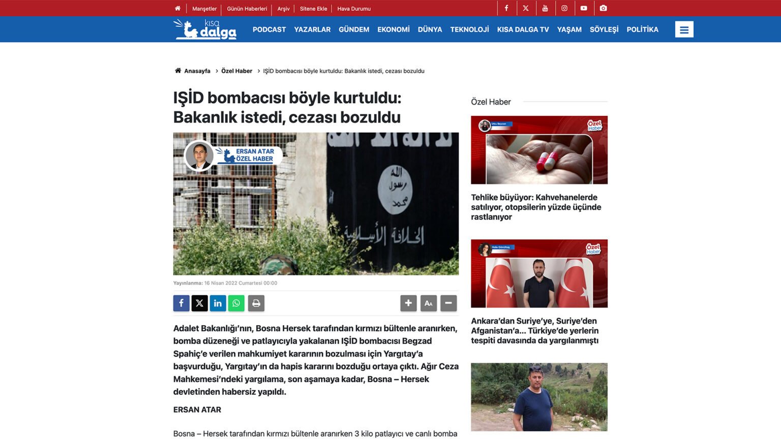 IŞİD bombacısı böyle kurtuldu: Bakanlık istedi, cezası bozuldu