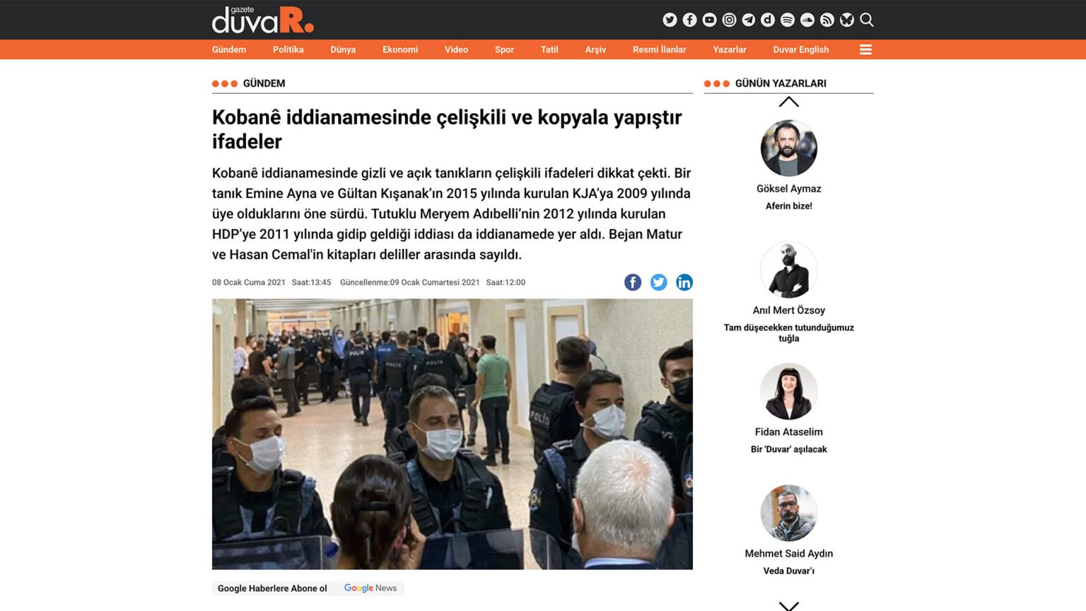 Kobanê iddianamesinde çelişkili ve kopyala yapıştır ifadeler